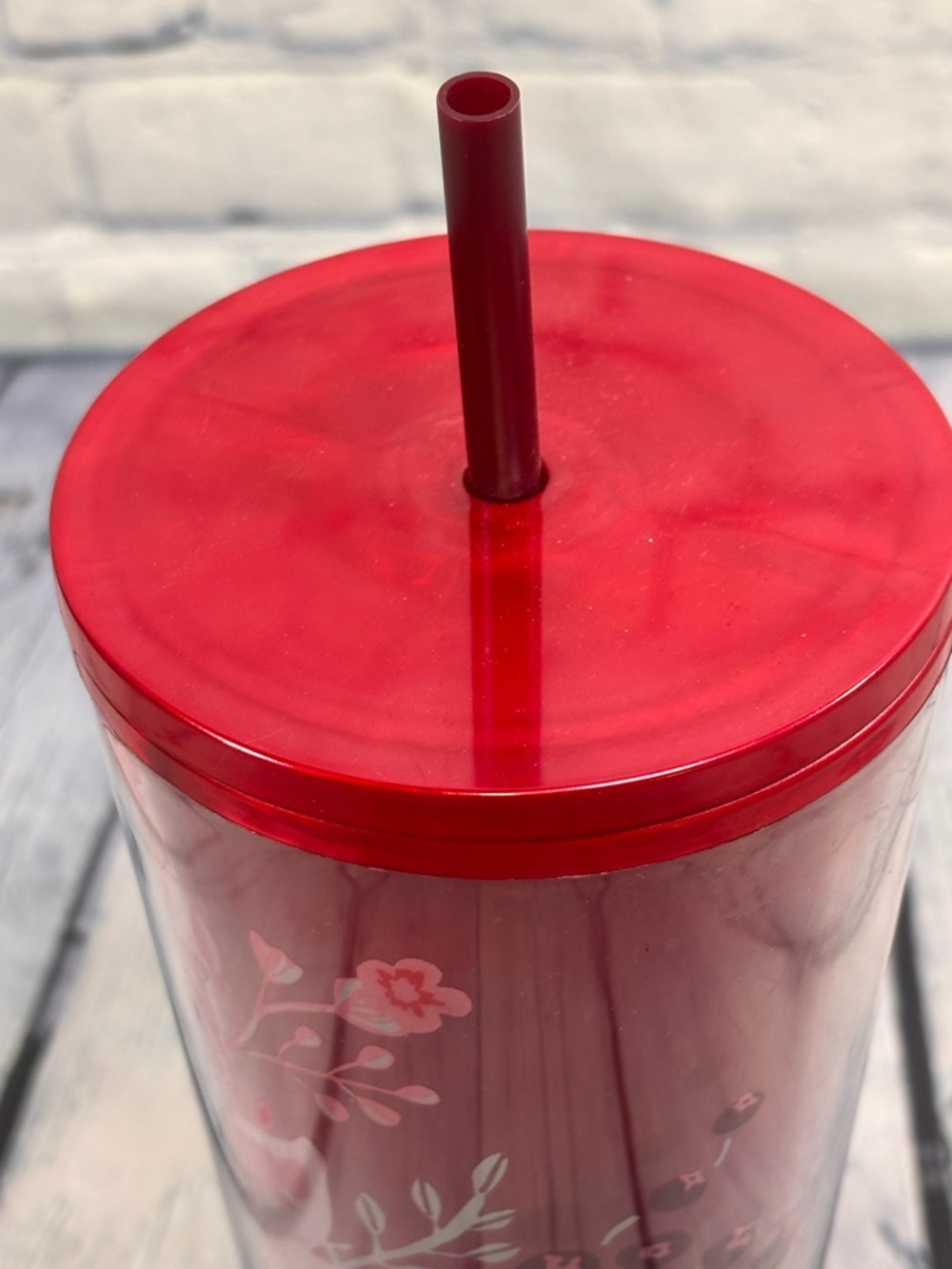 Starbucks 2022 Pearl Red Enchanted Forest Limited Edition Venti 24 Oz Tumbler - Picture 3 of 6
